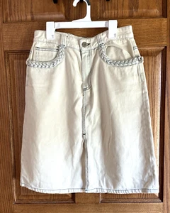 Falda Denim See By Chloe Ligera Desteñida Lavada Talla 38 Italia Algodón Detalle Bolsillos - Imagen 1 de 9