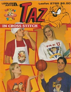 Leisure Arts 2785 Looney Tunes TAZ in Counted Cross Stitch Booklet 1995 - Picture 1 of 1