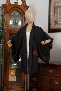 CHAQUETA HAORI KIMONO JAPONÉS VAINILLA QUERIDA PARA MUJER AUTÉNTICA HECHA EN JAPÓN VINTAGE - Imagen 1 de 9