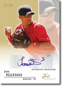 JOSE IGLESIAS 2011 Just SPOTLIGHTS Rookie Autograph GOLD Auto RC #/50 - Picture 1 of 2