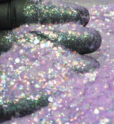 Pastel Lavanda Opalescente Grueso Brillo Metal Escamas Vaso Artesanía para Uñas Foto 1 de 4