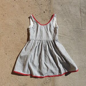 Ralph Lauren Girls Size 7 stripe V back classic strappy summer party Dress