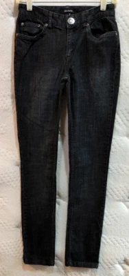 Pantalones de mezclilla Daisy Fuentes oscuros "Street Wash" talla 2/26" cintura x 32" entrepierna - como están Foto 1 de 4