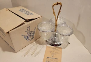 MCM Vintage Vouge Kromex Condament Server #838-21 Carousel Server- NOS - Picture 1 of 17