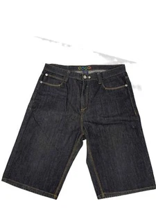 Coogi Mens Denim Dark Wash Denim Pockets Yellow Stitching Shorts Size W40 - Picture 1 of 11