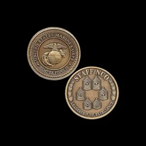 NCO SARGENTO CORPORAL SARGENTO CPL CHALLENGE MONEDA US MARINES VETERANOS PIN UP MR - Imagen 1 de 1