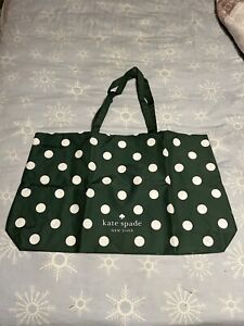 Kate Spade New York Tote Bag Purse Shoulder Shopper Carry All Casual Green dot