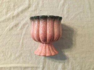 Casco Cerámica patas rosa turquesa acanalado urna jarrón moteado bosque - Imagen 1 de 6