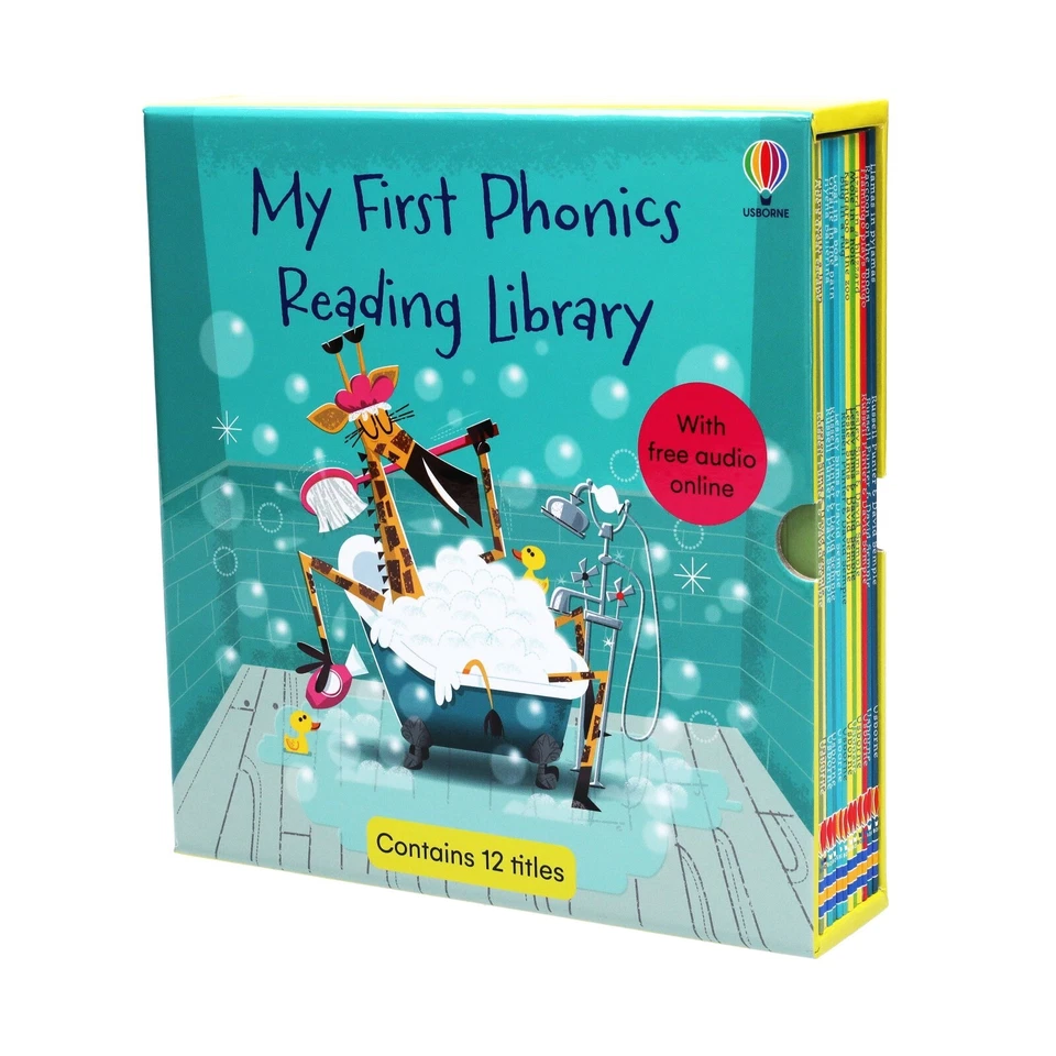 Usborne My First Phonics Reading Library 12 Books Collection Box Set Phonics ...