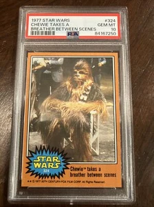1977 Topps Star Wars PSA 10 GEM MT | Chewie Takes A Breather Between Scenes #324 - Picture 1 of 2