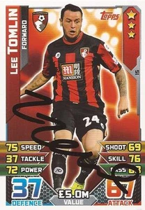 LEE TOMLIN* SIGNED BOURNEMOUTH 2015/2016 MATCH ATTAX TRADING CARD+COA - Picture 1 of 1