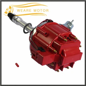 Red HEI Distributor For CHEVY V8 283 305 307 327 350 400 396 427 454 SBC BBC - Picture 1 of 10