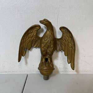 Rare Antique Bronze Brass Eagle Flag Pole Topper Finial Amazing Quality Detail
