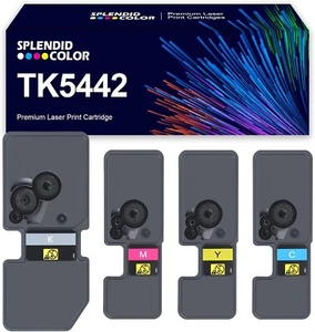 SPLENDIDCOLOR 4PK TK5442 Toner Cartridge Replacement for TK5442 Kyocera ECOSYS - Picture 1 of 6