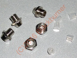 5, 10 Stück Set LED Metall Innensechskant Halter Schrauben Chrom für 3mm LEDs - Bild 1 von 4