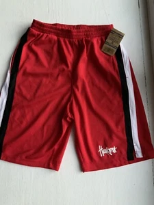 NEW Mens Nebraska Huskers Basketball Shorts Red Gym Pockets Polyester Sz S 28/30 - Picture 1 of 3