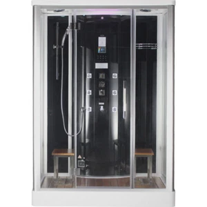 Dampfdusche Duschkabine 150x90 cm in schwarz Dampfkabine Dusche - Bild 1 von 6