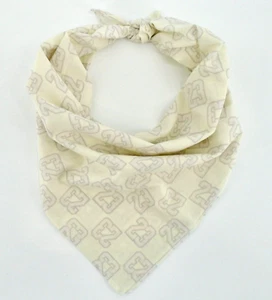 Nike Jordan Bandana Adult All Over Print Monogram Soft Pearl/Lt Ore/Brown/Grey - Picture 1 of 5