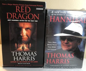 Thomas Harris Books on Cassette, Red Dragon (Used) & Hannibal (New) - Picture 1 of 6