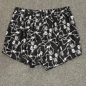 Unbranded Skeleton Shorts Womens 3XL Black White Elastic Waist Athletic - Picture 1 of 12