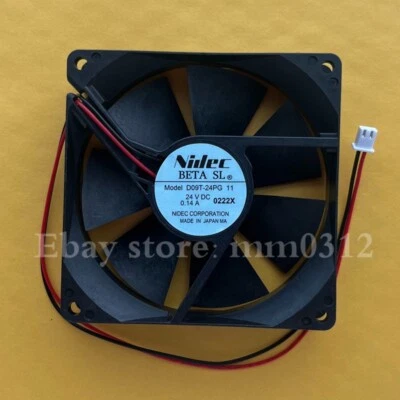 Ventilador de refrigeración silencioso inversor NIDEC D09T-24PG 11 DC24V 0,14A de 2 pines Foto 1 de 2