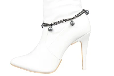 Mujer Color Peltre Metal Cadena Bota Pulsera Western Zapato Bola Dije Joyería Divertido Foto 1 de 4