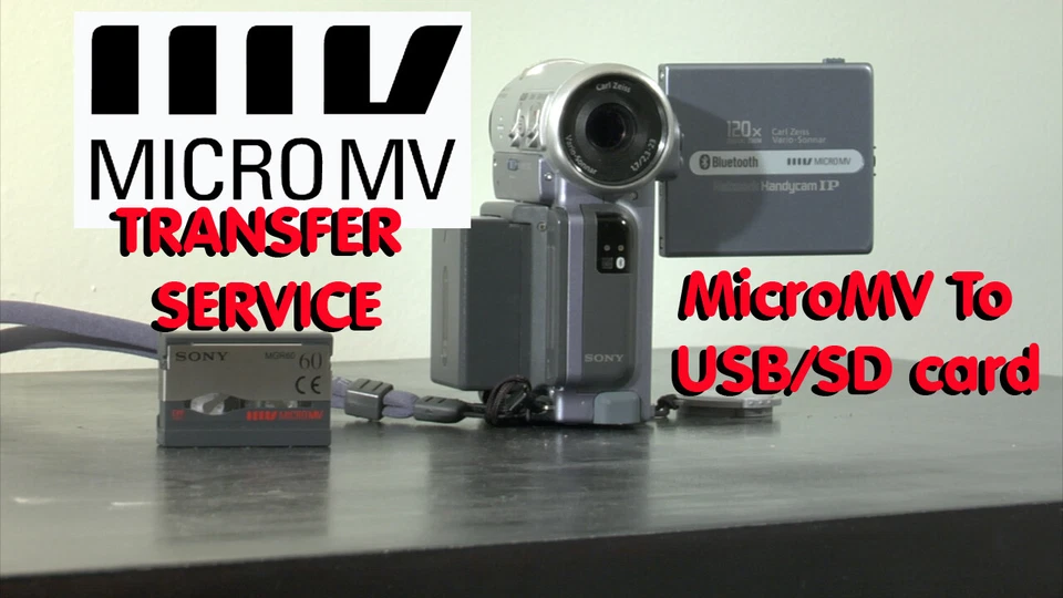 Sony MICROMV tape convert transfer copy to DIGITAL FILE on USB, SD Card - Image 1 of 1