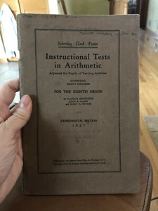 Instructional Tests in Arithmetic for the Eighth Grade 1927 - Picture 1 of 3