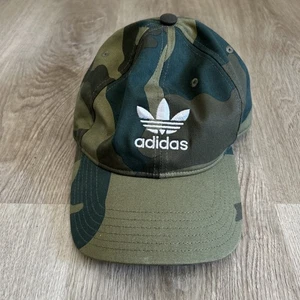 Adidas Camo Baseball Hat Adjustable Buckle Trucker One Size OSFM Green Black Cap - Picture 1 of 10