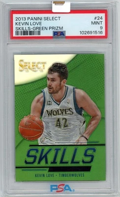 Panini Select Kevin Love 2013/5 Green Prizm SSP T-Wolves #24 PSA 9 *POP 1* M651 Foto 1 de 3