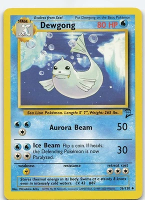 Dewgong 036/130 Base Set 2 Uncommon Normal MP Pokémon TCG - Image 1 of 2