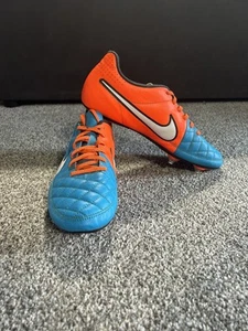 Classic Nike Tiempo Legend V SG Football Boots Rare Colourway Size Uk 8 Blue - Picture 1 of 6