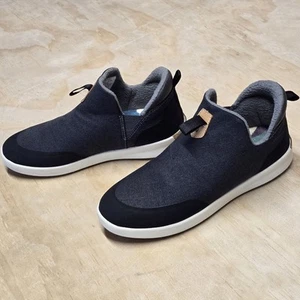 Olukai Lipoa Ankle Boot Womens 8.5 Dark Shadow Canvas Slip On Bootie Sneakerboot - Picture 1 of 7