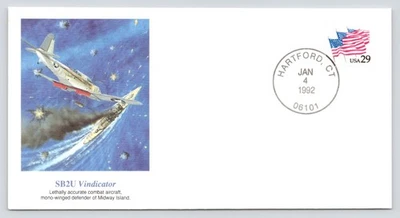 SB2U Vindicator FDC Cachet Fellows Ferguson Art Fleetwood c1991 Hartford, CT - Image 1 of 4