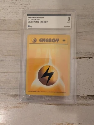 SUPER RARE Pokemon TCG Lightning Energy 1st Edition Base Set Korean Grade 9 - Image 1 of 2