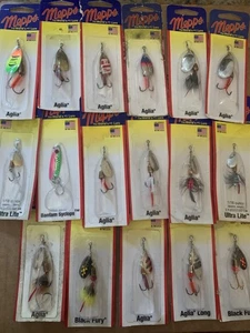 17pc Lot Mepps Spinner Baits sizes Assorted Made in the USA - Picture 1 of 11