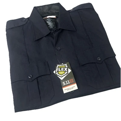 511 Tactical Ripstop Mens NYPD Stryke Button Up Shirt Size Large NWT Navy - Image 1 of 4