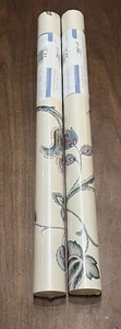2 Vintage Sunworthy Vinyl Prepasted Foil Shimmer Floral Wallpaper Double Rolls - Picture 1 of 4