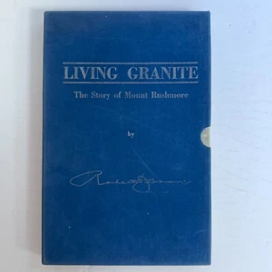 Living Granite Robert J. Dean Hardcover 1st Ed Velvet Slipcase 1949 Signed - Picture 1 of 11