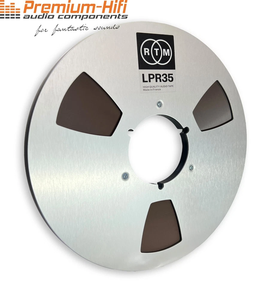 PREMIUM-HIFI Cinta RTM LPR35 en bobina de aluminio en plata, 3 agujeros