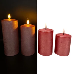 4er Set LED Kerzen Metallic mit Touch-Funktion und 6-Stunden Timer - Berry - 546 - Bild 1 von 4