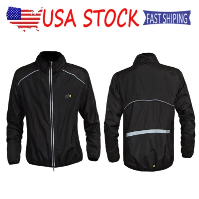 Cycling Jacket Road MTB Bike Windproof Running Sport Wind Coat for Men Women US - Image 1 of 4