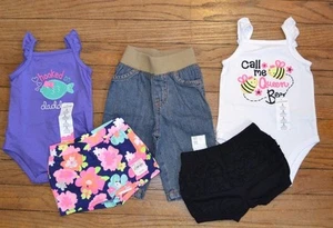 5 Piece Lot Jumping Beans 3 Month Clothes BRAND NEW Jeans, Body Suits, Skort - Picture 1 of 1