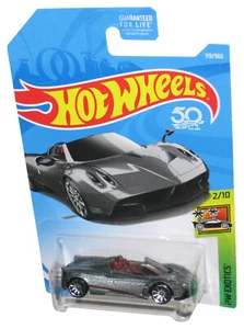 Hot Wheels HW Exotics 2/10 (2017) Metallic Gray '17 Pagani Huayra Roadster Car 1 - Picture 1 of 1