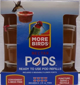 Más recambios de vainas de néctar para colibríes de aves 8 paquetes 3 fl. Oz. Cápsulas - Imagen 1 de 2