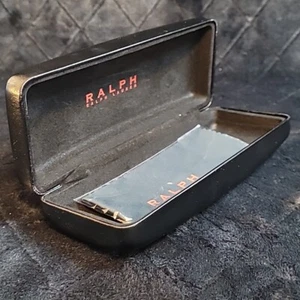 Ralph by Ralph Lauren Black Large Hard Shell Eyeglass Sunglass Case w Cloth - Picture 1 of 6