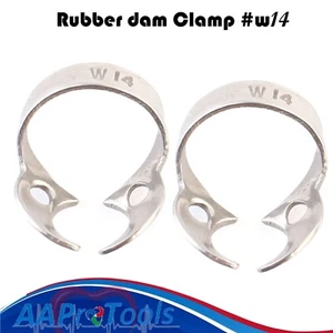 AA Pro 2 Universal Dental Endodontic Rubber Dam Clamp # W14 Surgical Instruments - Picture 1 of 7