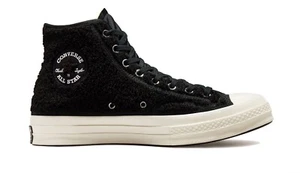 CONVERSE CHUCK 70 VARSITY COZY SHERPA HI TOP TRAINERS - ALL SIZES - BLACK/EGRET. - Picture 1 of 5