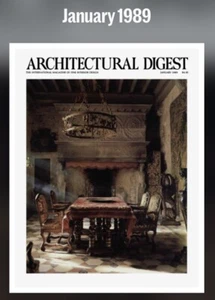 Vintage January 1989 Architectural Digest Magazine Unopened Still In Plastic - Picture 1 of 6