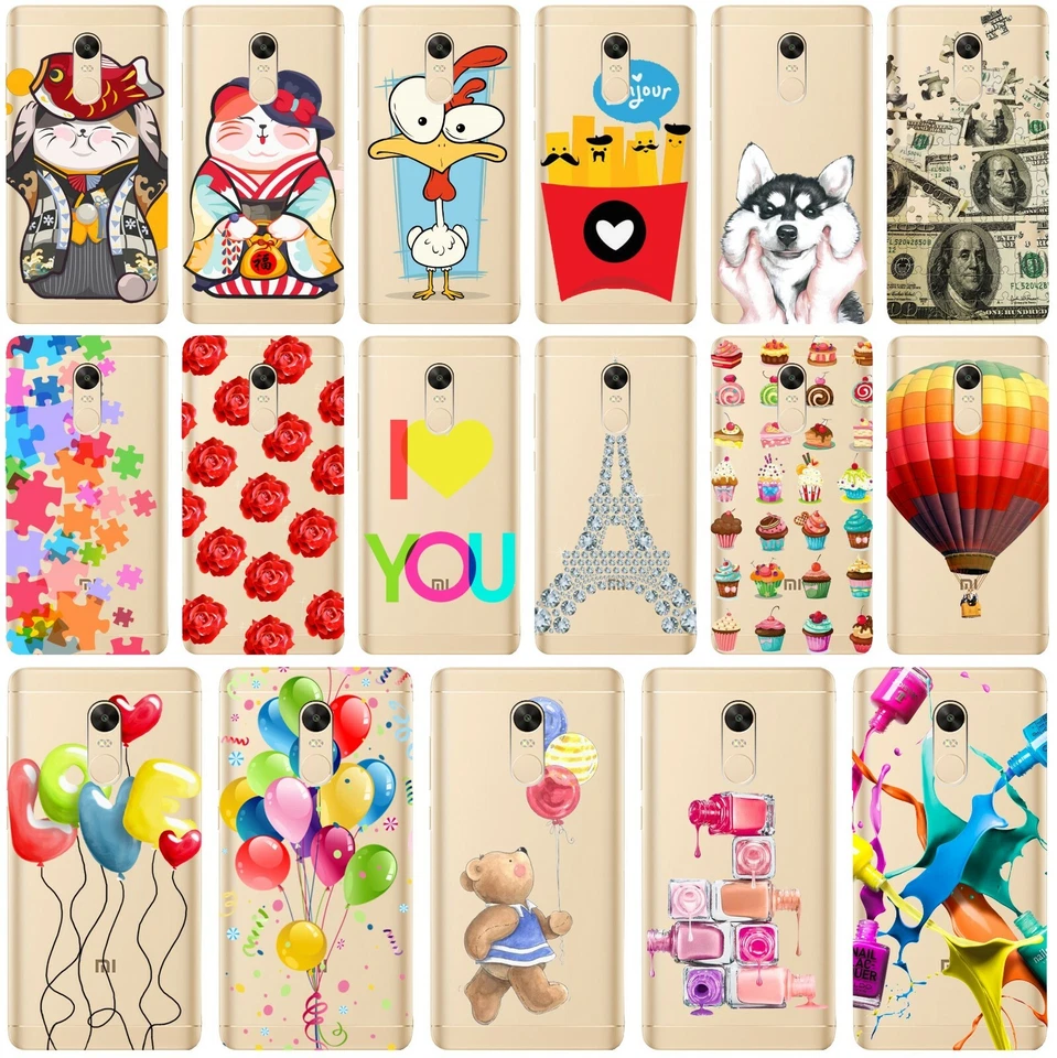 CUSTODIA COVER MORBIDA IN TPU TRASPARENTE PER XIAOMI REDMI NOTE 4X FANTASIA T2 - Immagine 1 di 1